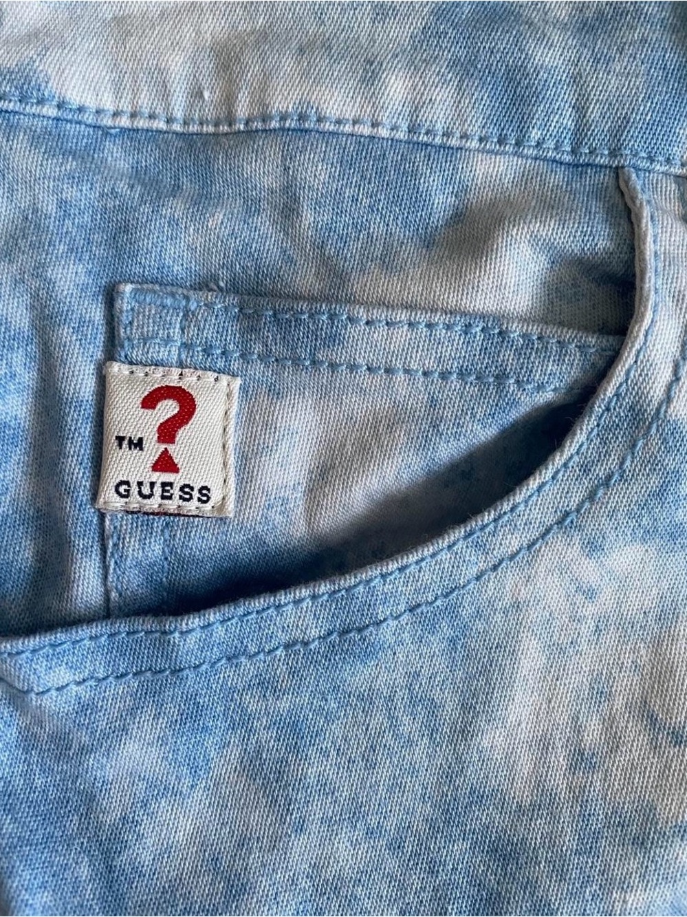 Vintage Y2K Guess Rare Baby Blue Cloud Wash Bootcut Jeans Size 24 High Rise